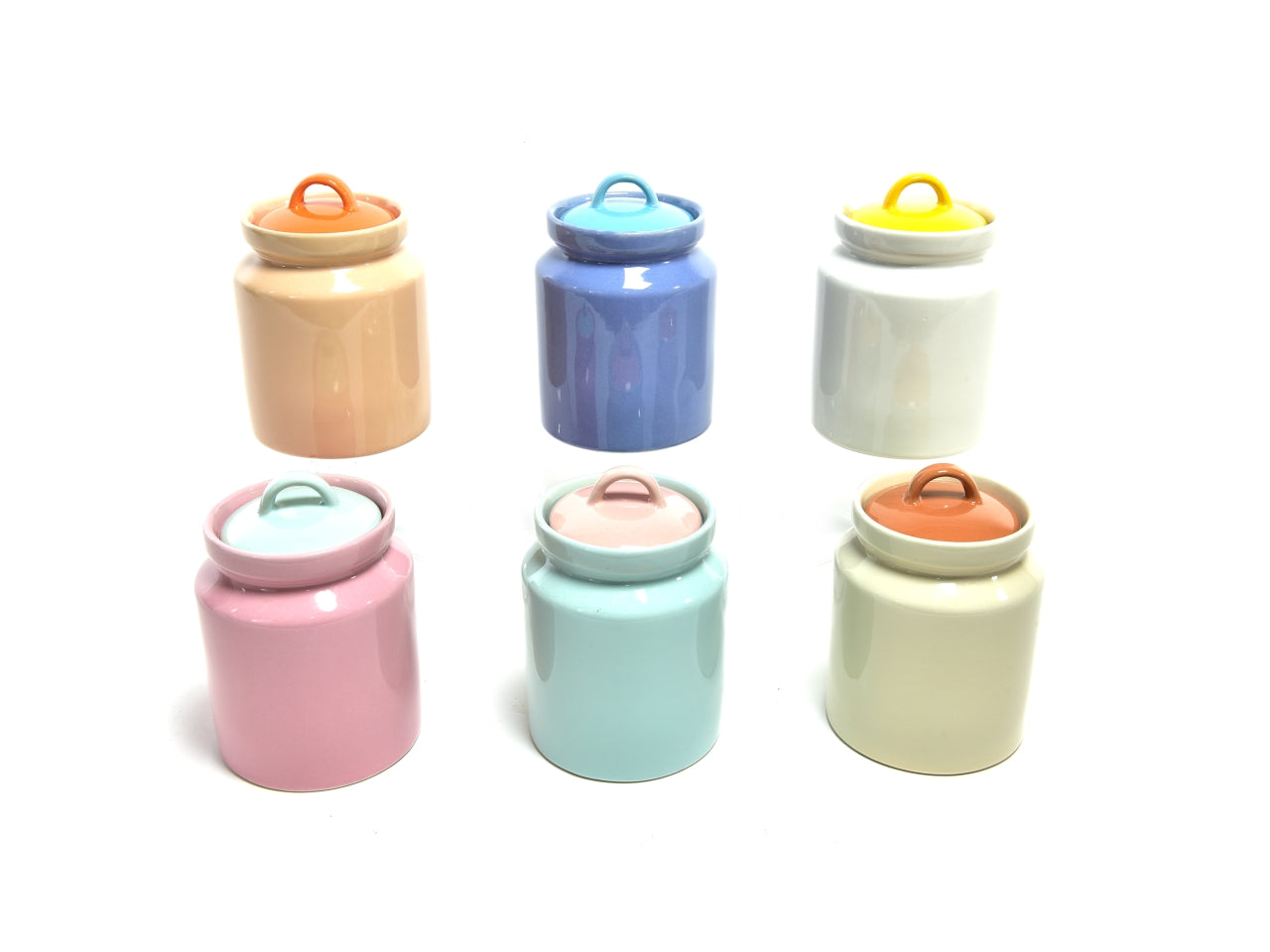 Barattolo da cucina in ceramica particolare vintage con chiuisura ermetica, 980ml multicolor - Mercury