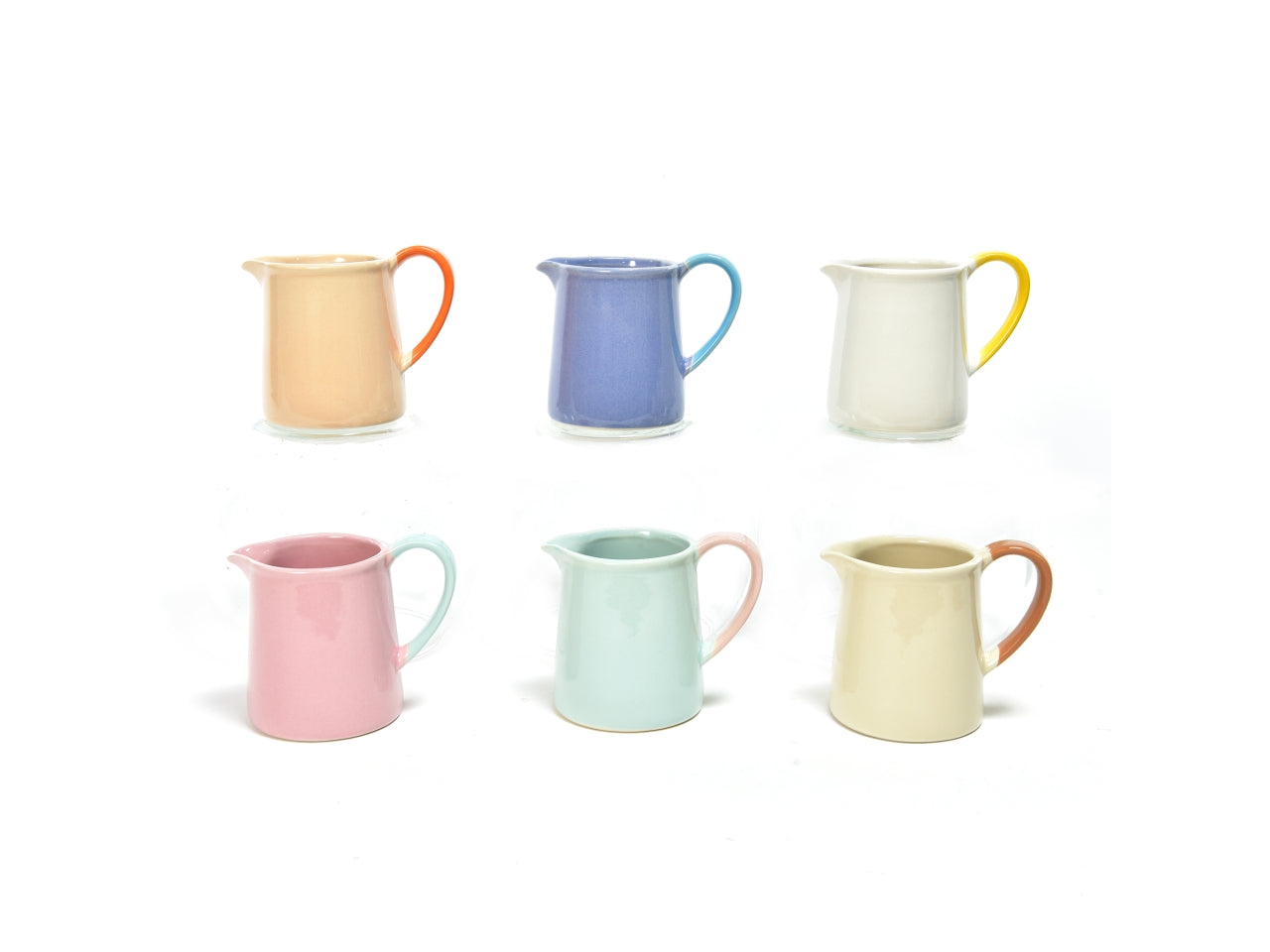 Lattiera in ceramica monocromatica vintage, 230 ml, colori assortiti - 11x6,8xh.8,5 cm - Mercury