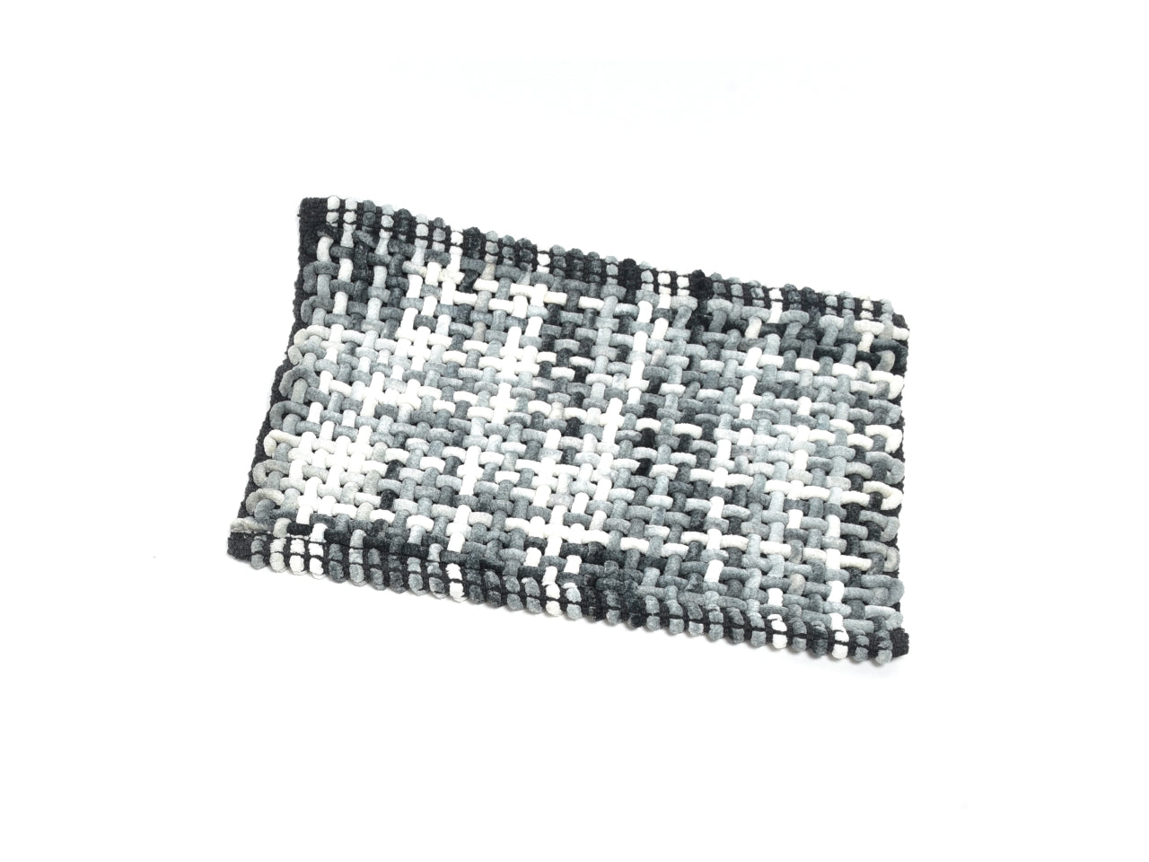 Tappeto da bagno antiscivolo moderno in misto cotone grigio 60x110 cm - M Home