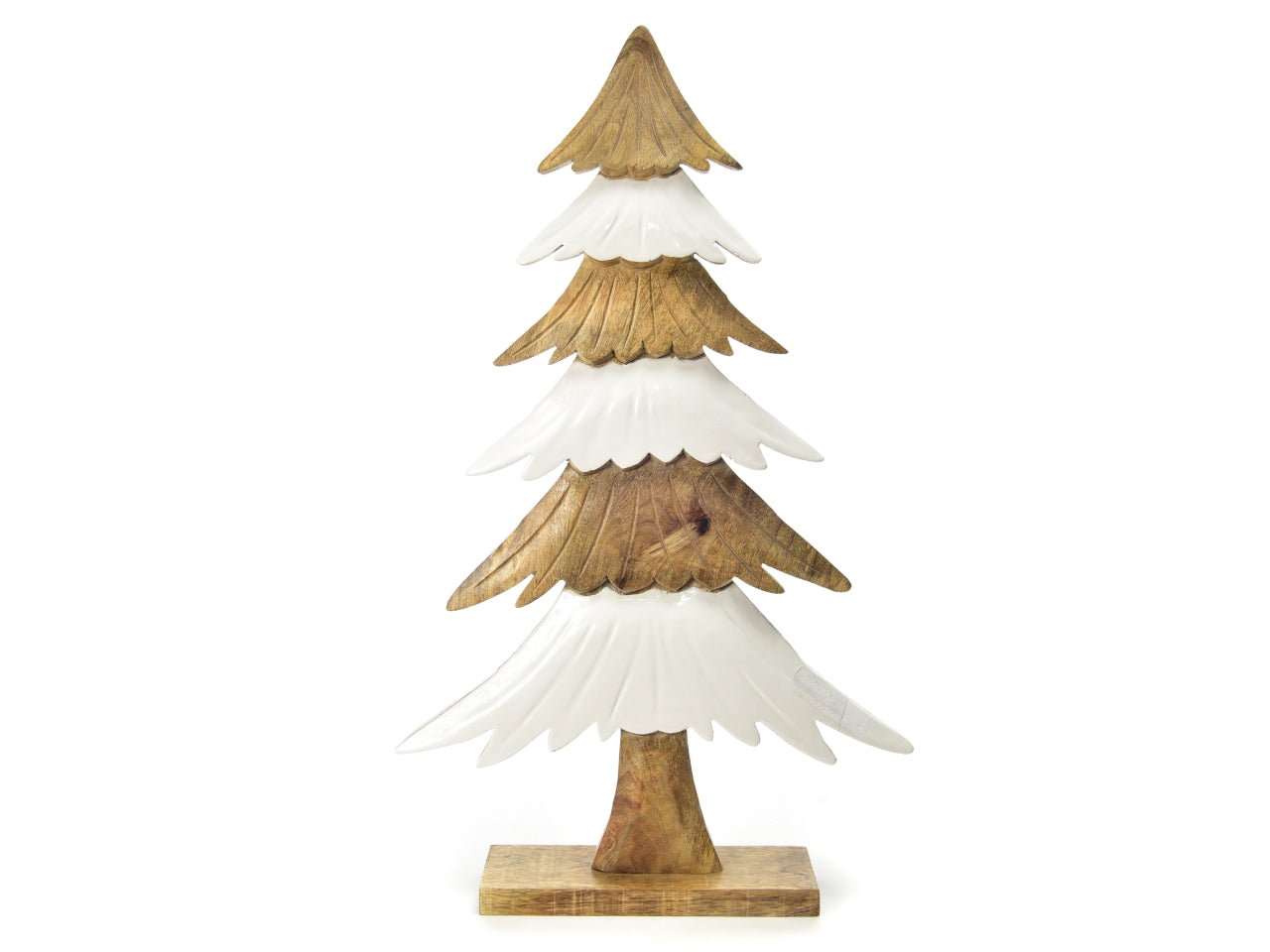 Alberello di natale in legno laccato grande 38x7xh.62cm