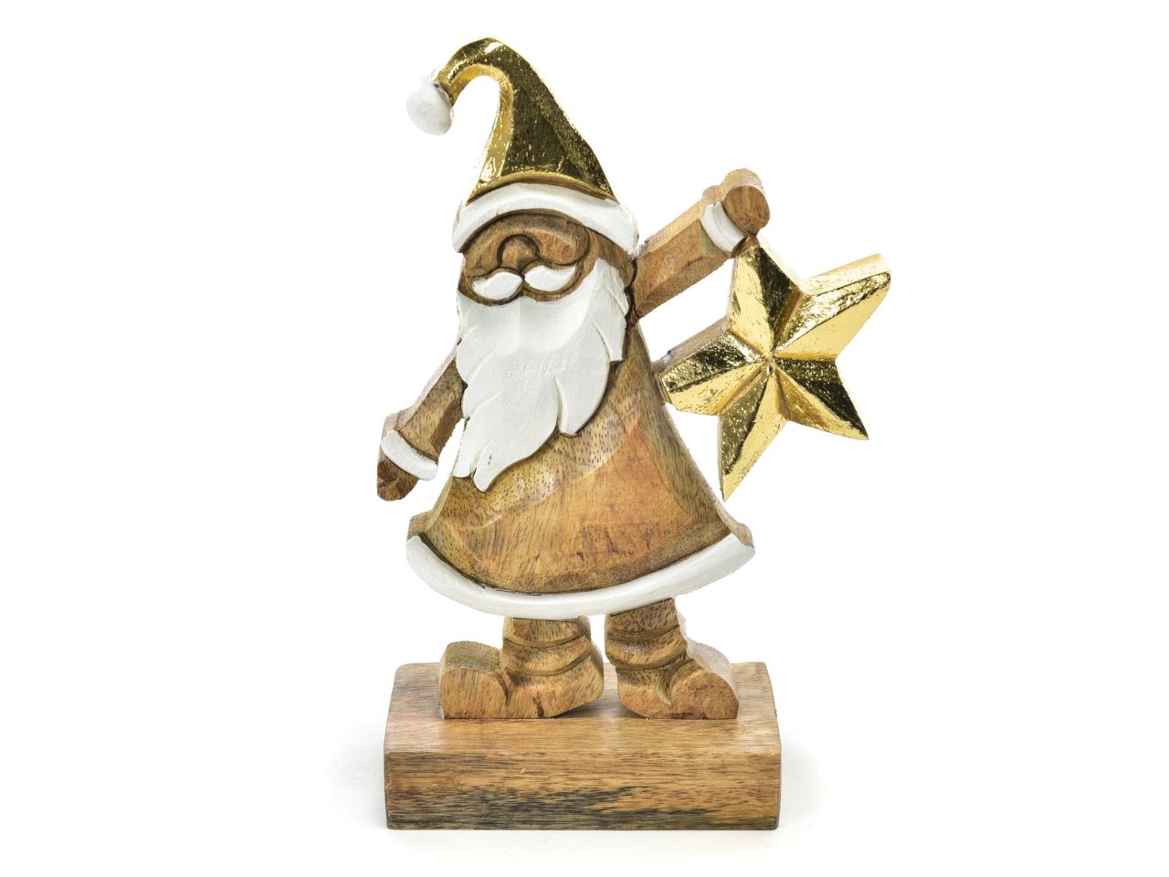 Sagoma babbo natale in legno 13,5x6xh.20cm