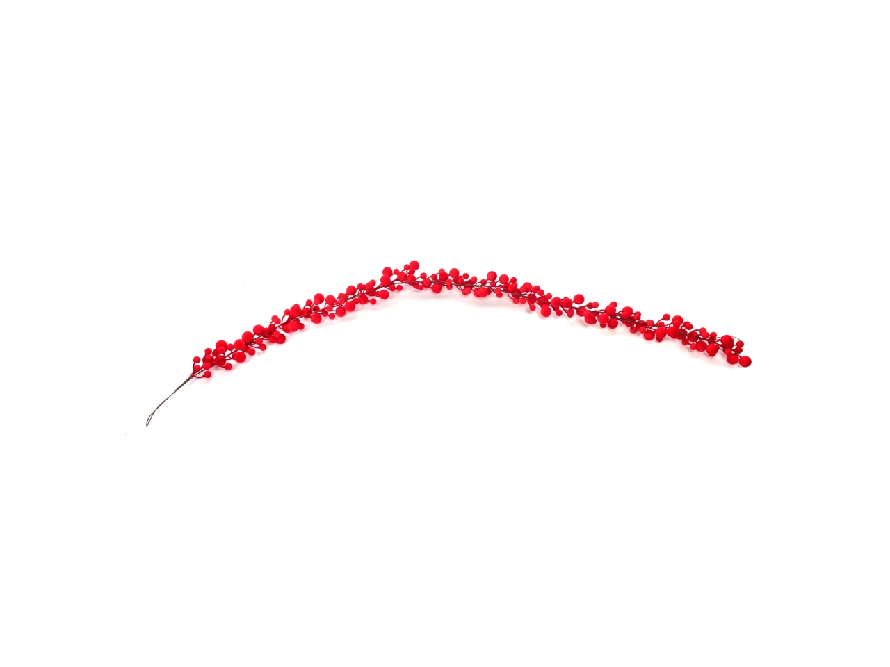 Ghirlanda bacche floccate rosse 175cm