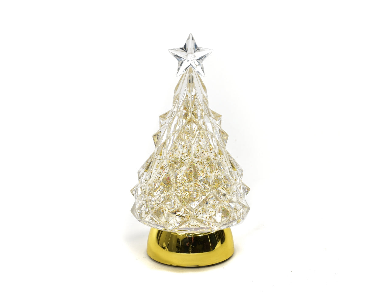 Alberello con acqua rotante e luce, a batteria o attacco dc 12,7x12,7xh.23,5cm