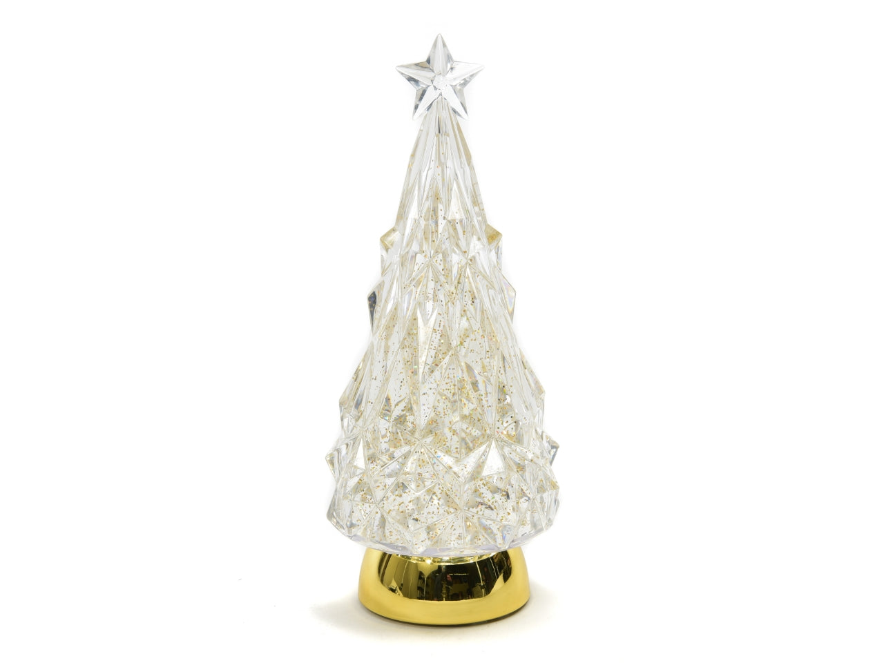 Alberello con acqua rotante e luce, a batteria o attacco dc 12,7x12,7xh.30cm