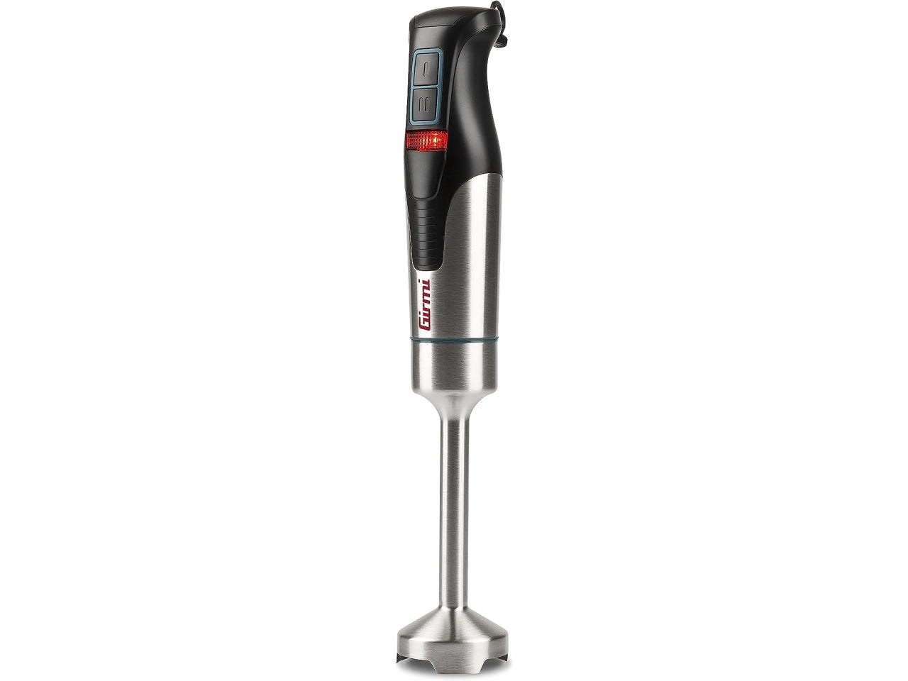 Mixer ad immersione potenza 800w con fusto in acciaio inox da 19cm e impugnatura ergonomica nera, smontabile per un lavaggio piu' accurato