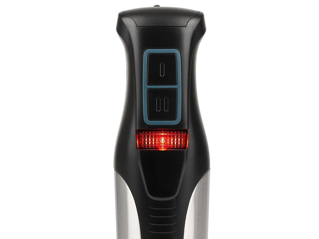 Mixer ad immersione potenza 800w con fusto in acciaio inox da 19cm e impugnatura ergonomica nera, smontabile per un lavaggio piu' accurato