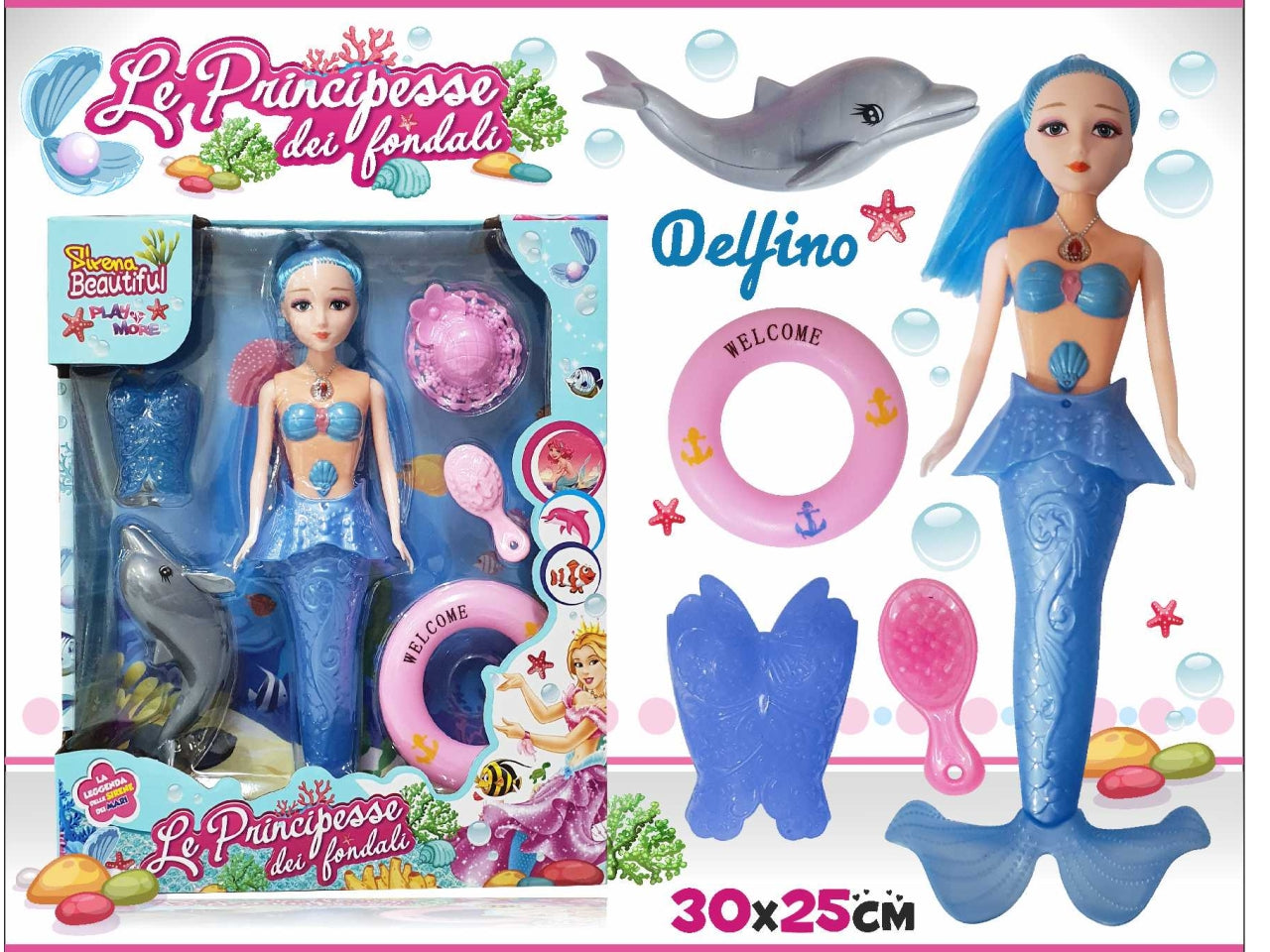 Sirena con delfino
