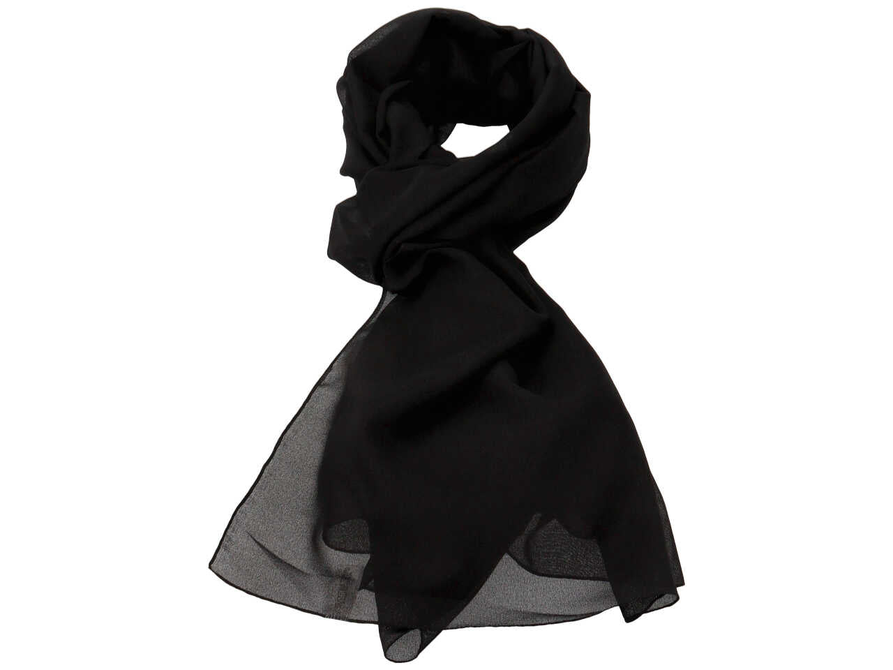 Stola da cerimonia 80x200cm colore nero nr.1 100% poliestere