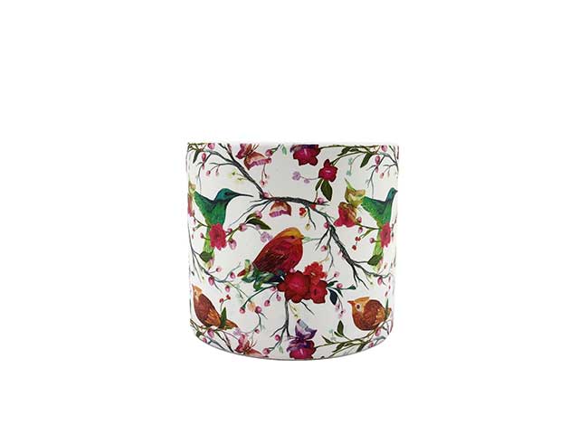 Cache pot d13,8xh12,5 fiori rossi 52016m