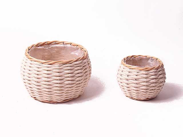 L.lana cesta 2 pezzi crema d0370.30cr