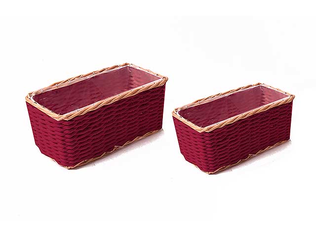 L.lana cesta 2 pezzirett.bordeaux d0370.31r