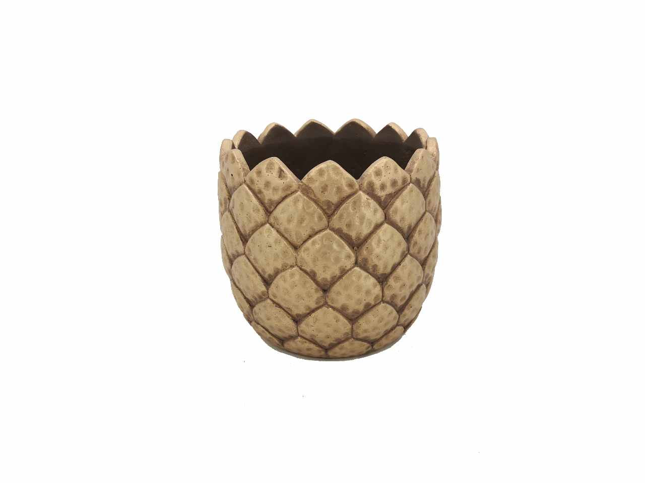 Vaso pigna dorata d.15xh14cm