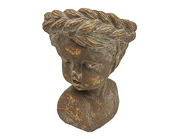Testa bambina c/treccia h.31,5cm55725br