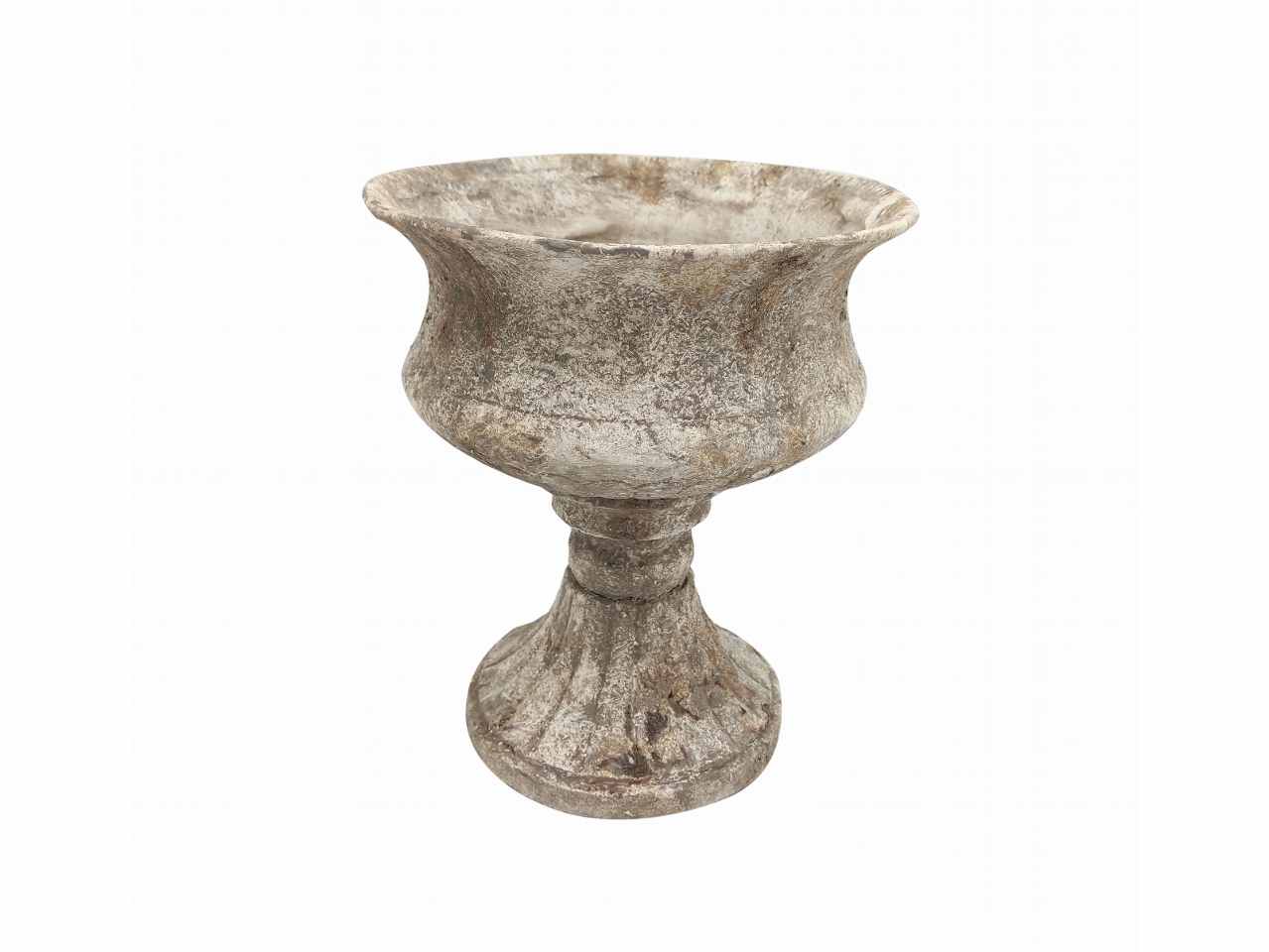 Coppa liscia cemento antichizzata d.19,5xh23cm