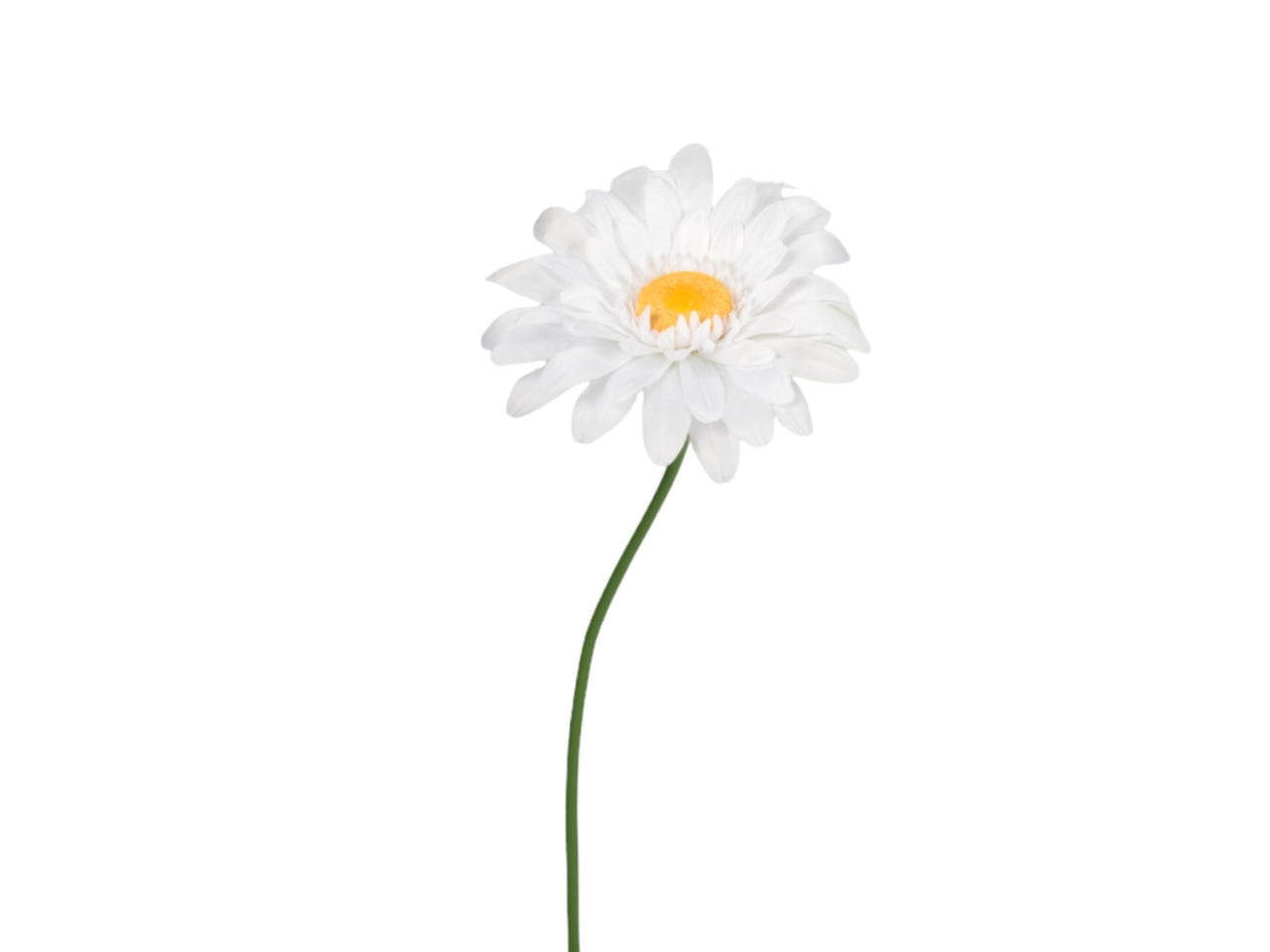 Stelo gerbera d50xh125cm poliestere di colore bianco