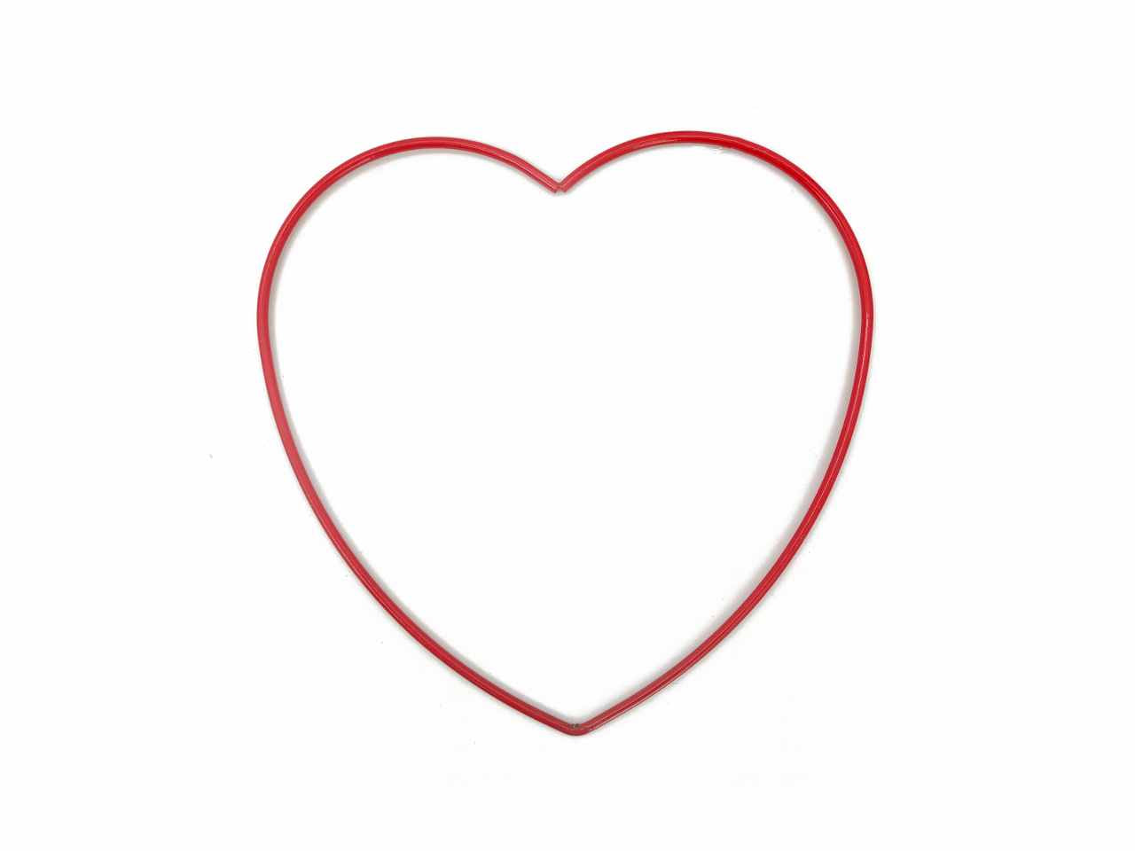 Cuore in metallo colore rosso d.30cm
