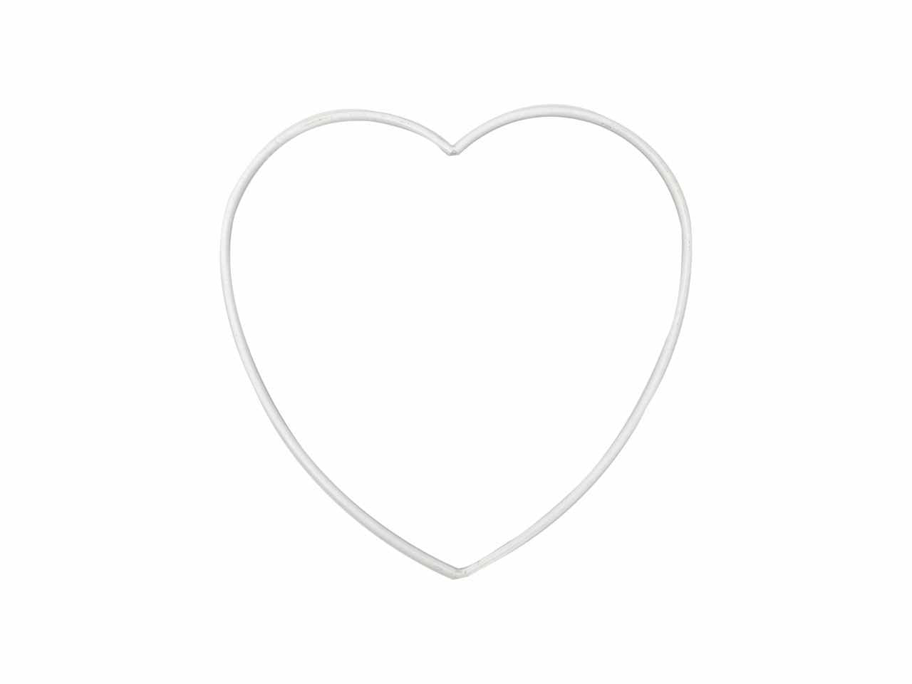 Cuore in metallo colore bianco d.30cm