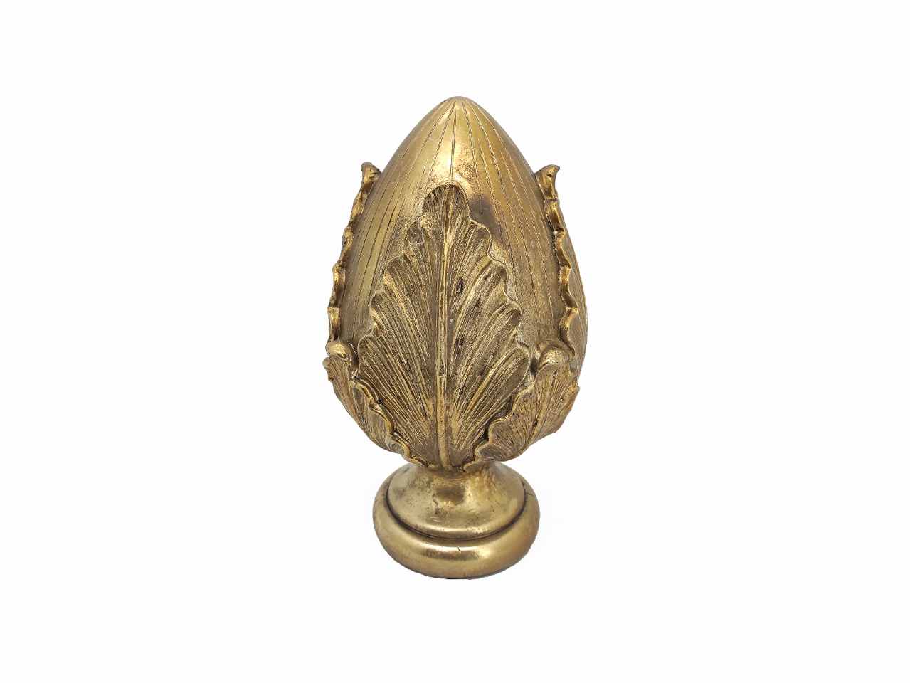 Pigna in resina oro lucido d.15,5xh27,5cm