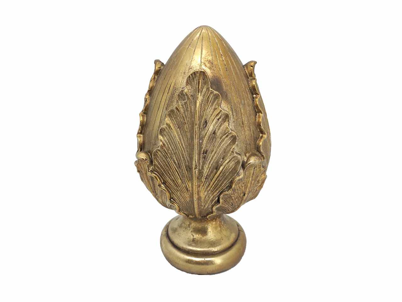 Pigna in resina oro lucido d.18,5xh33cm