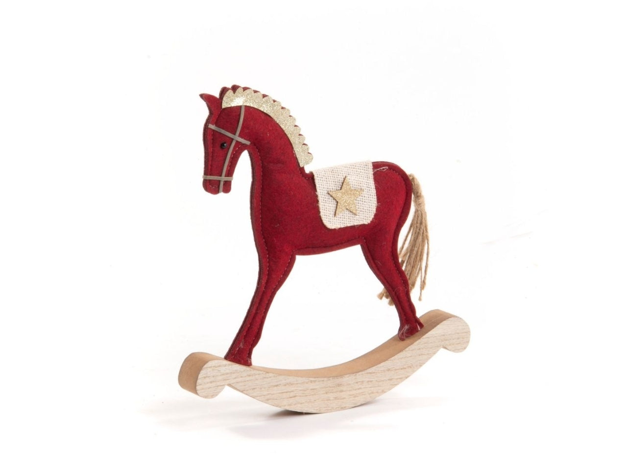 Cavallo a dondolo in panno 28x3h29cm