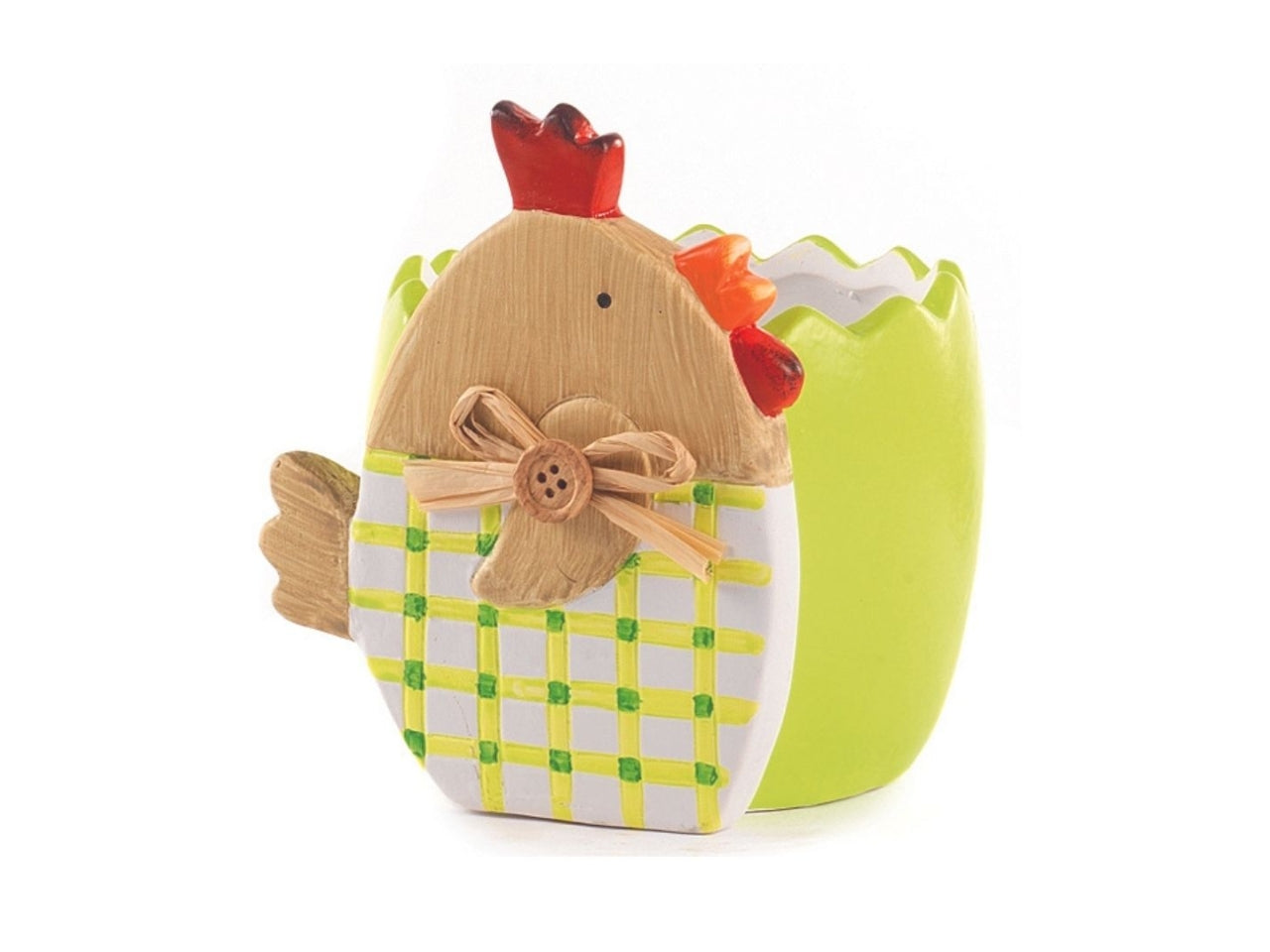 Gallina con portauovo ceramica 8,8x8,7h.9,5cm