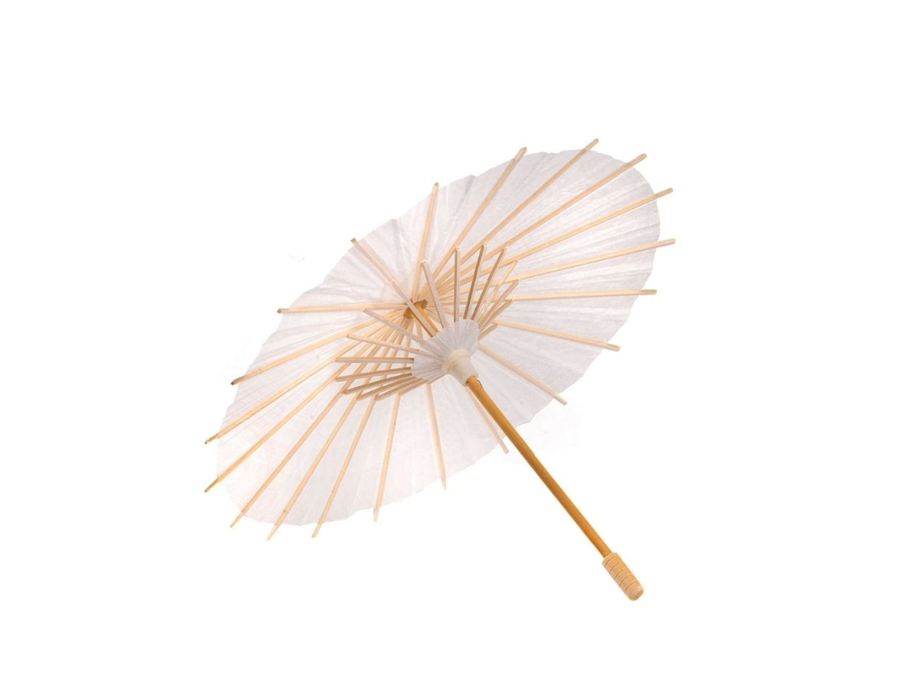 Ombrello giapponese decorativo in carta e legno bianco d.30 cm - Viminbox