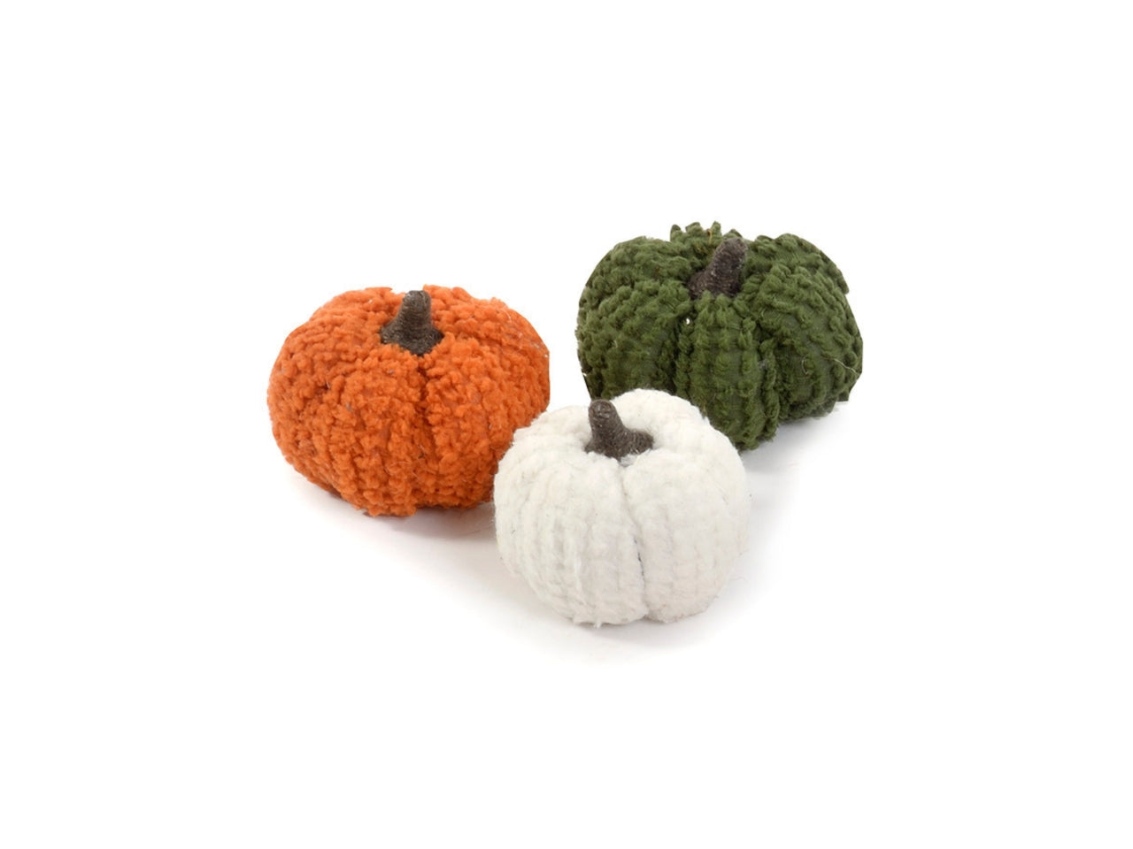 Zucche in panno 10x10x7cm-disponibile in 3 colorazioni