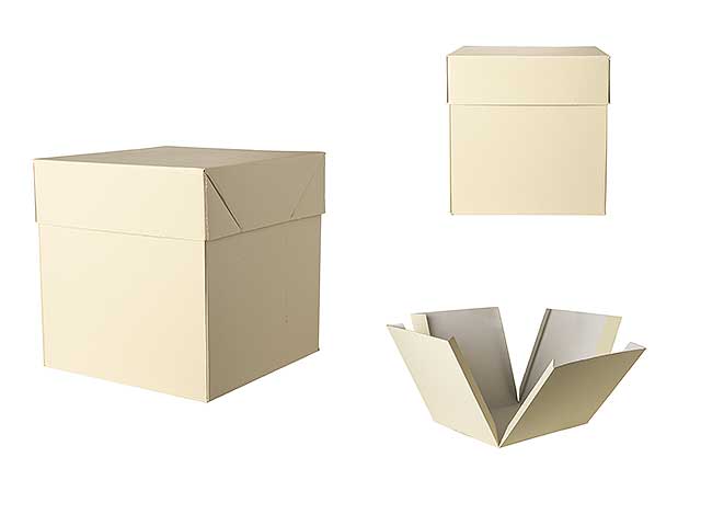 Scatola mini box surprise avorio 30x30cm