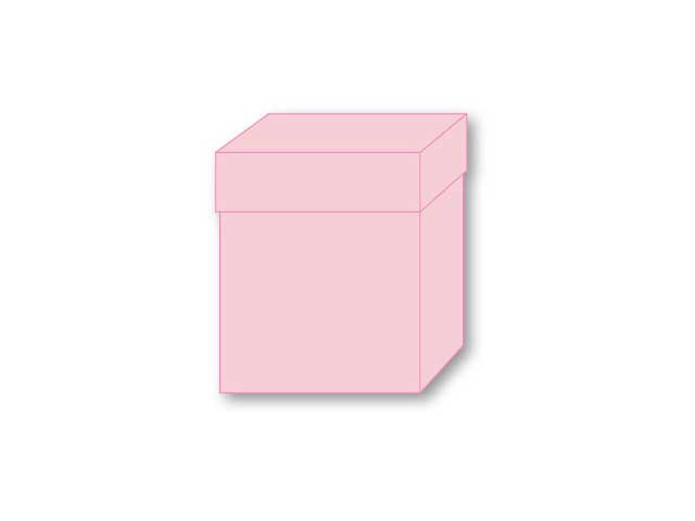 Scatola surprise rosa 50x50cm