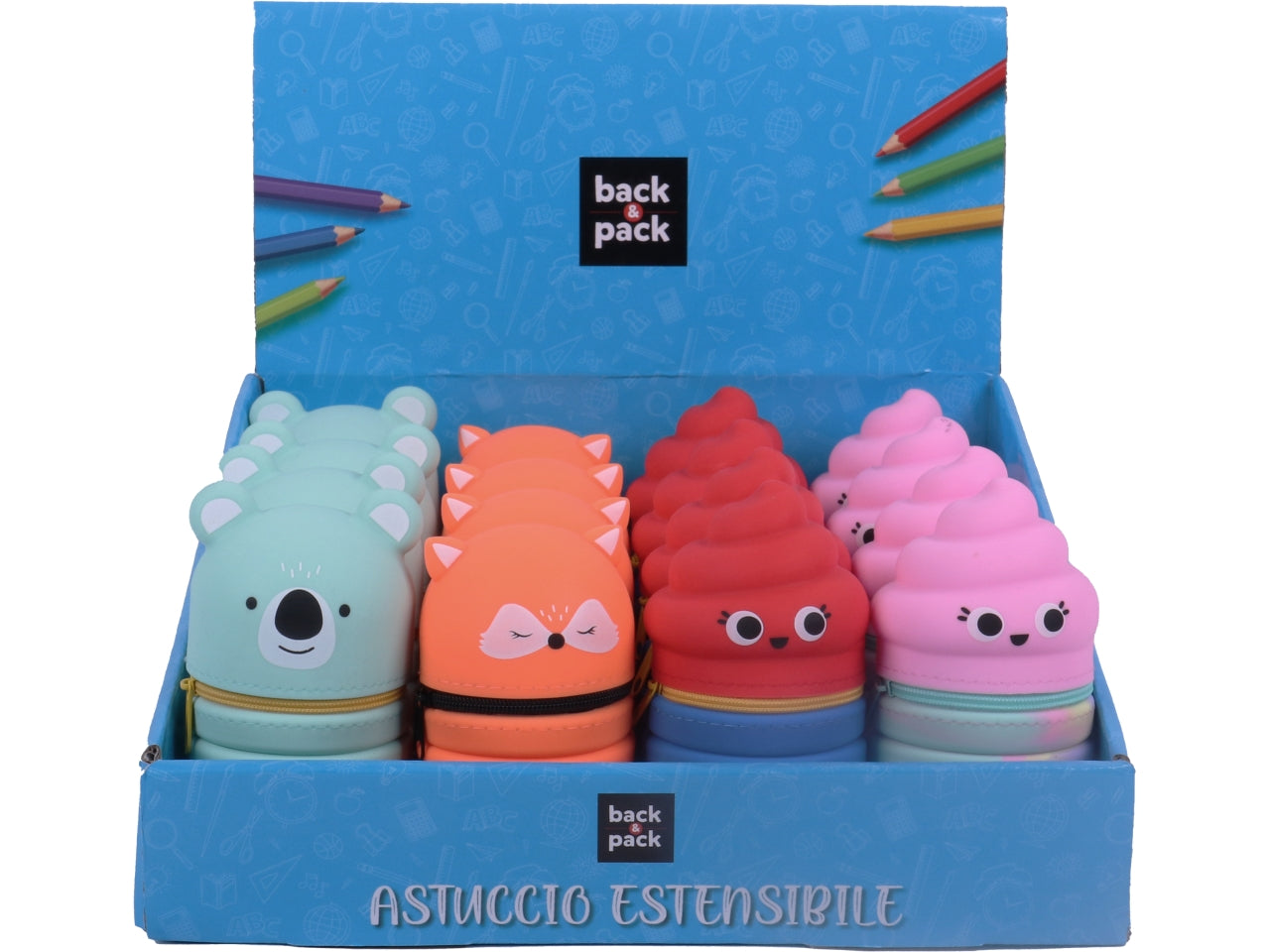 Astuccio allungabile forma di animale 6,5x12,5 cm - Back & Pack