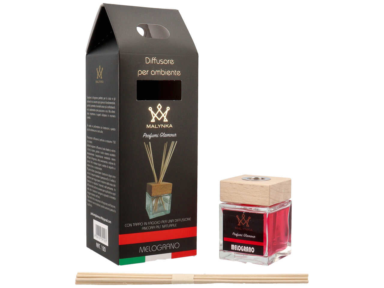 Profumatore 100ml con bacchette melograno