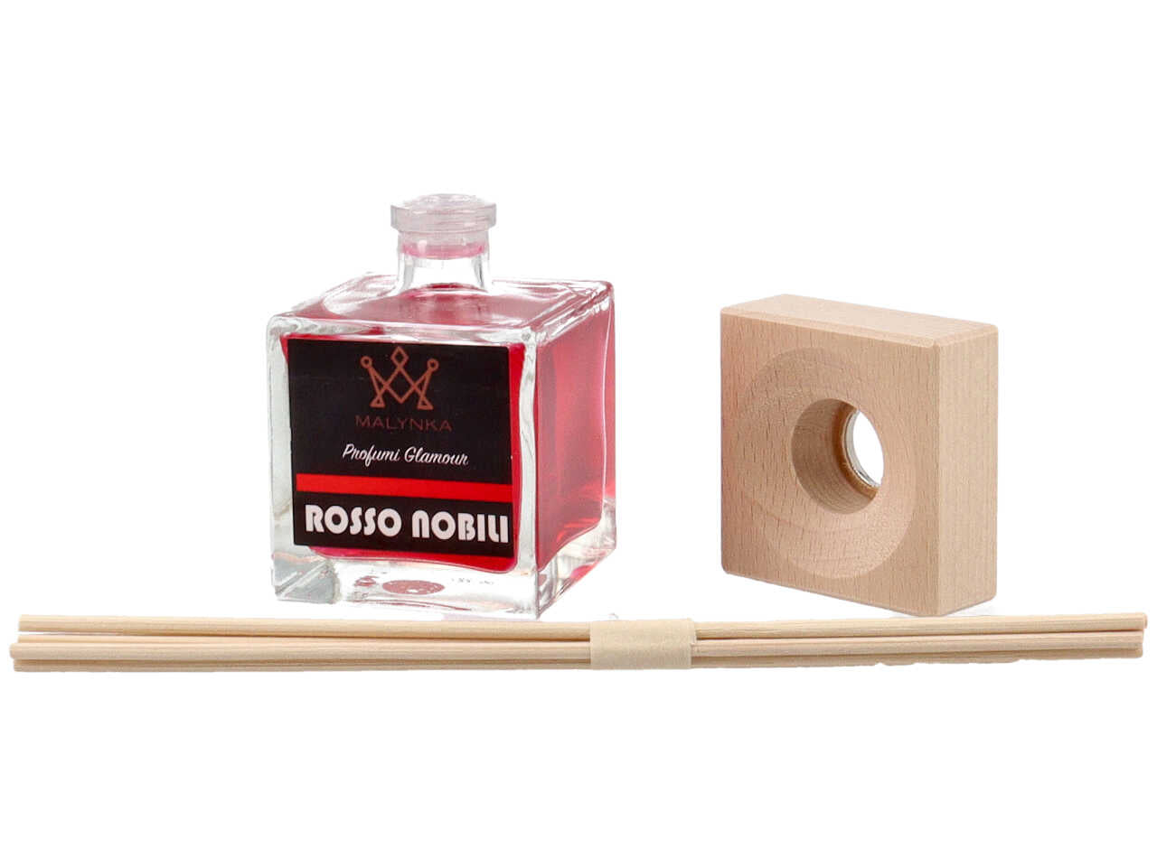 Profumatore 100ml con bacchette rosso nobili