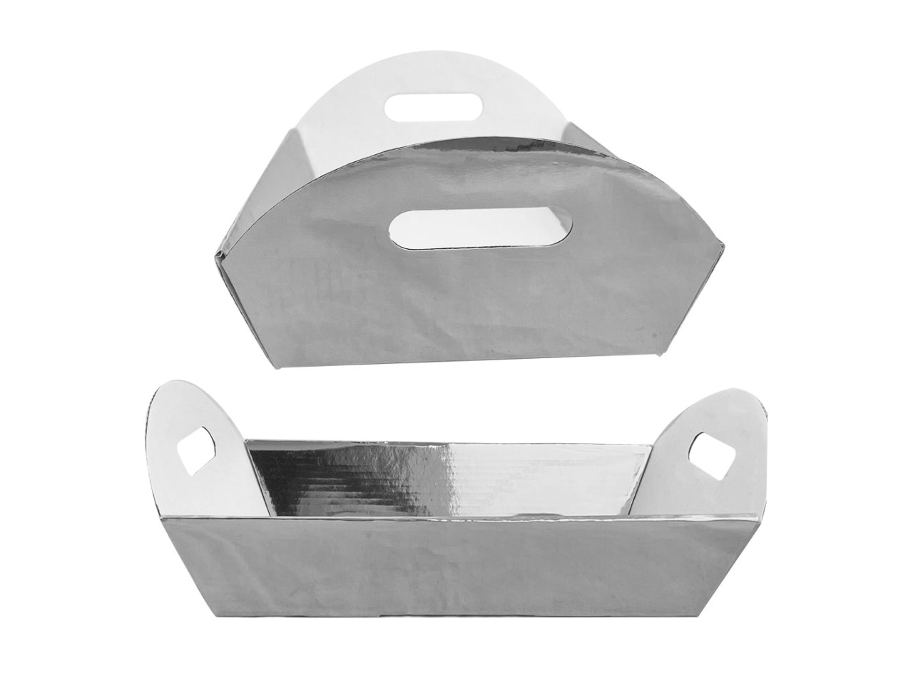 Cesto misura 22x12x6cm colore argento metallizzato