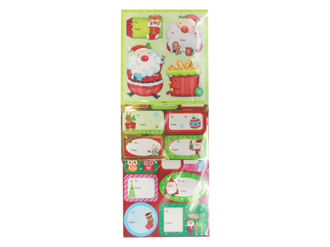 Chiudipacchi sticker natalizi - la confezione contiene 42 chiudipacchi