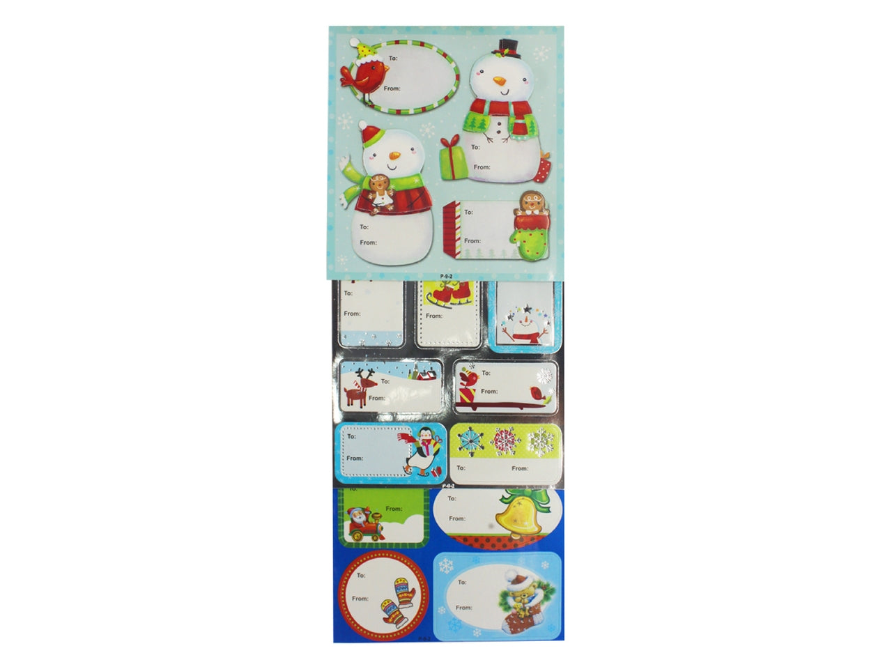 Chiudipacchi sticker natalizi - la confezione contiene 42 chiudipacchi
