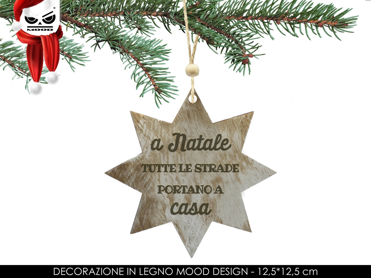 Pendente natalizio in legno stella