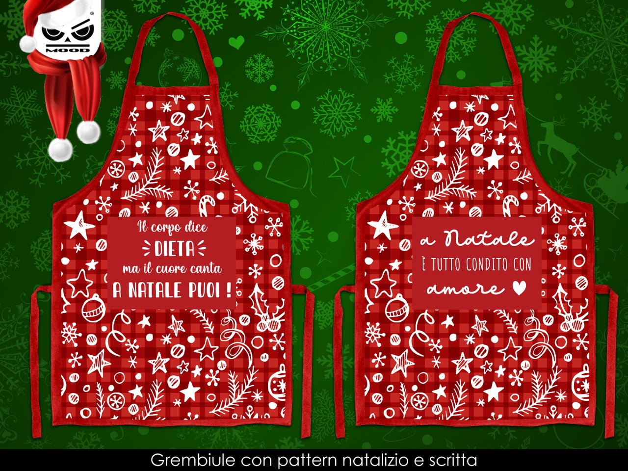 Grembiule natalizio cooking mood xmas