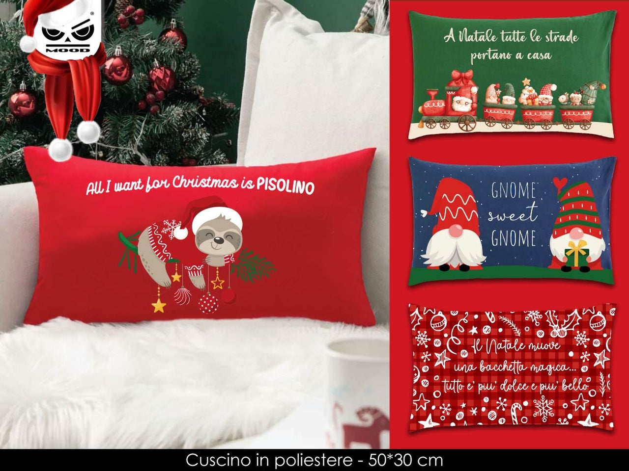 Cuscino natalizio rettangolare xmas