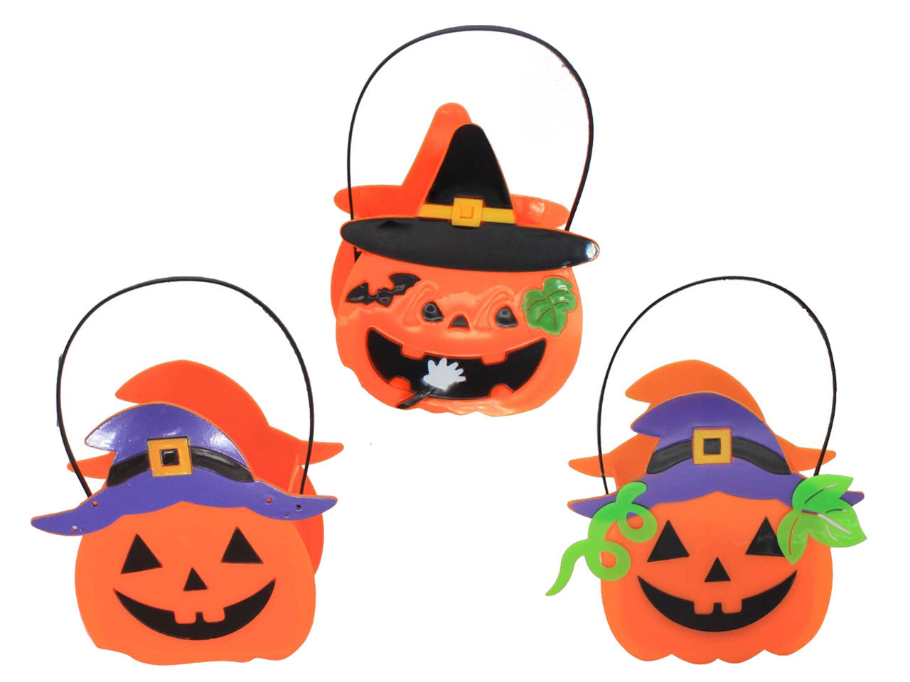 Cestino halloween caramelle zucca con luci e suoni