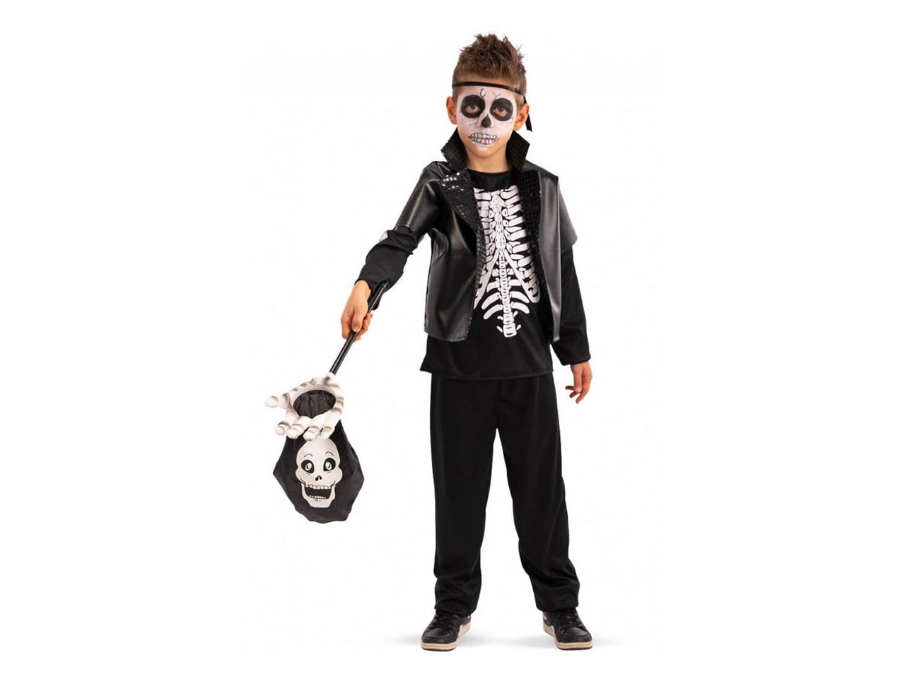 Cestino halloween caramelle teschio