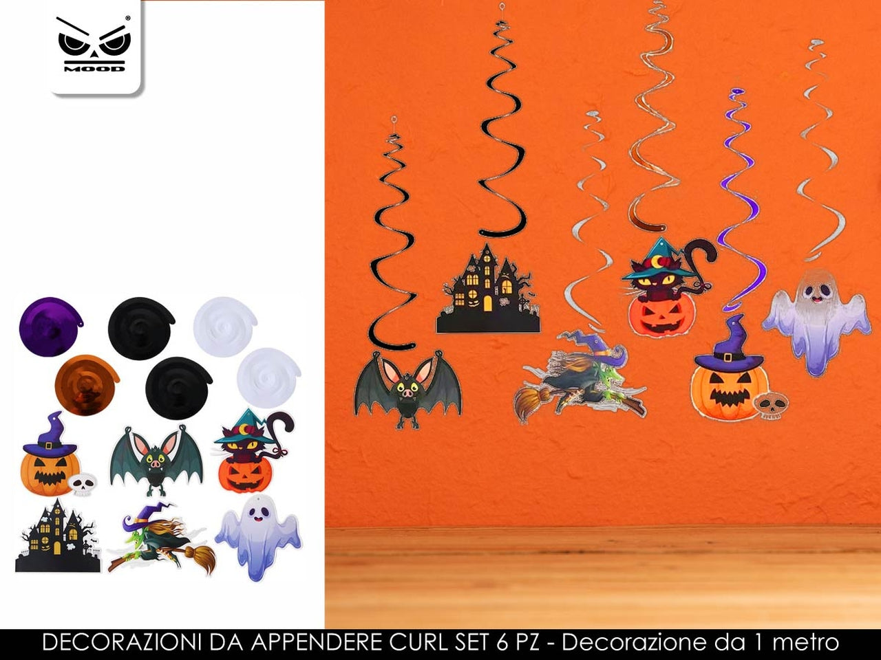 Pendenti halloween curl set da 6 pendenti