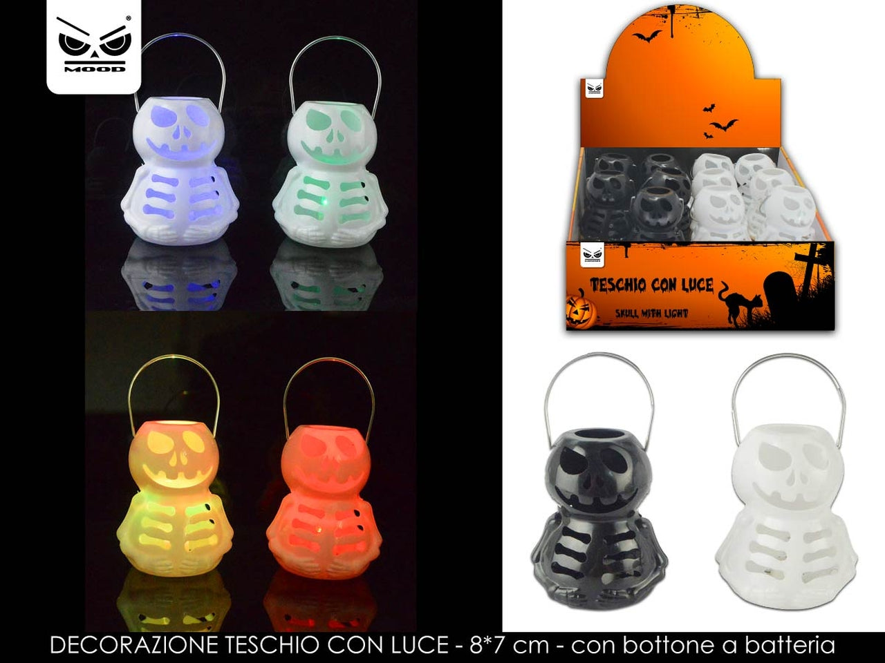 Lanterna teschio con luce