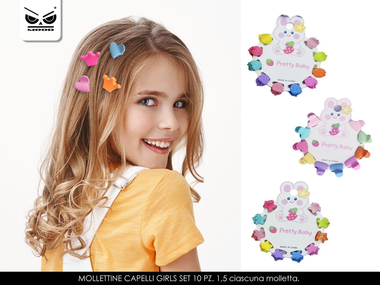 Mollettine capelli girls - la confezione comprende 10 mollettine