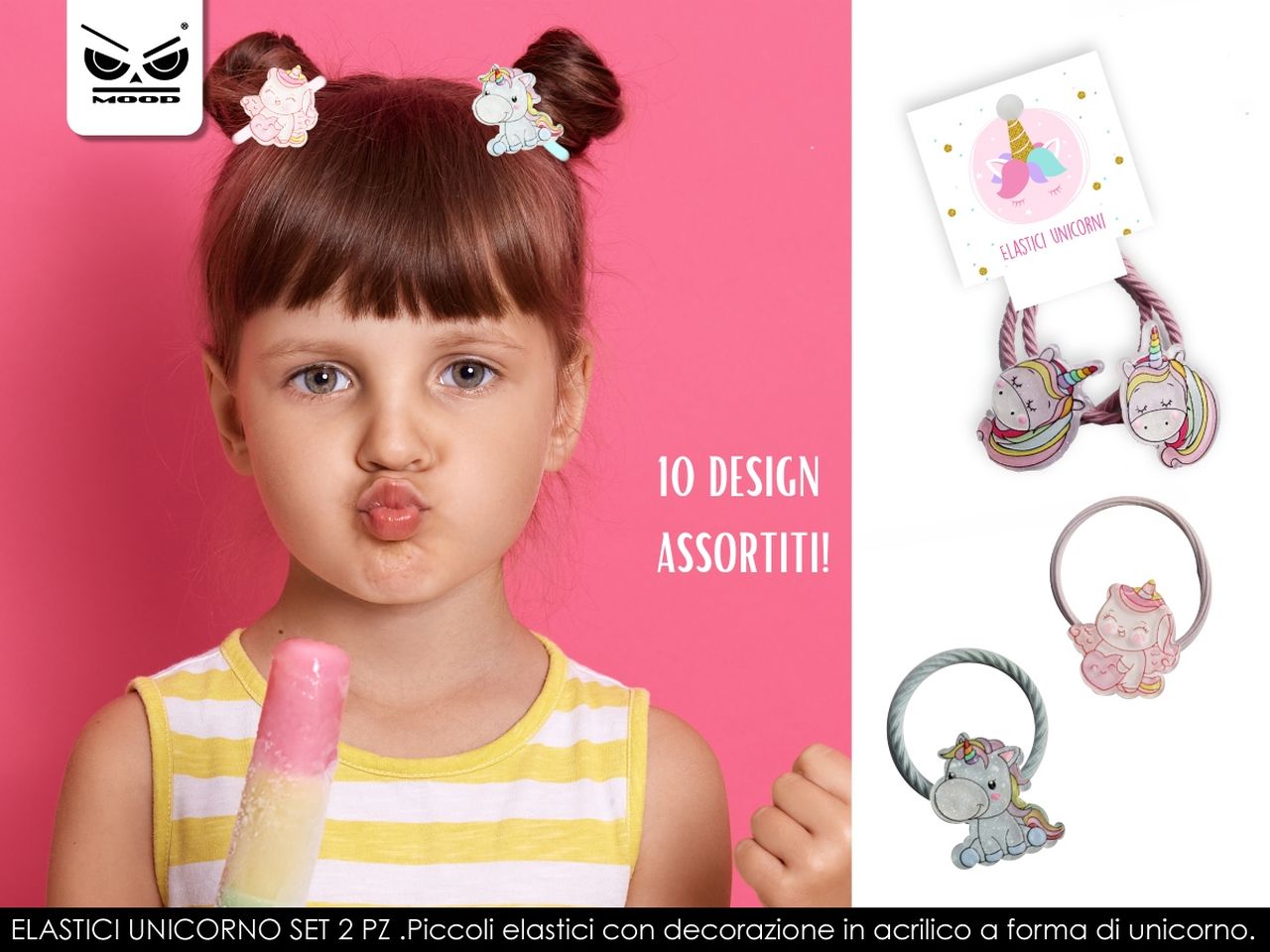 Elastici unicorno - la confezione comprende 2 elastici