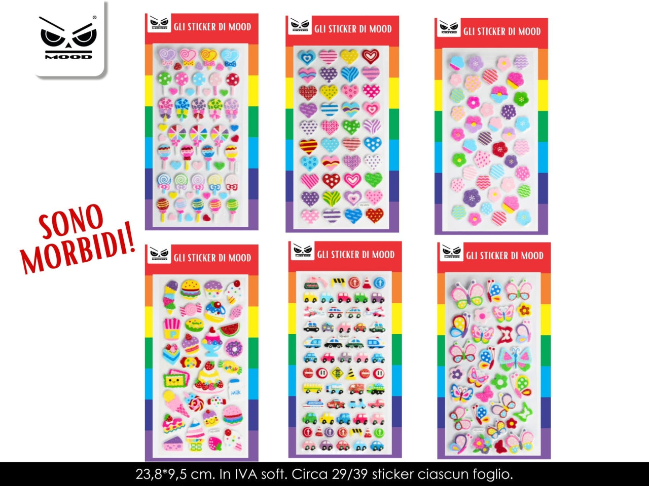 Stickers mini soft 23,8x9,5cm