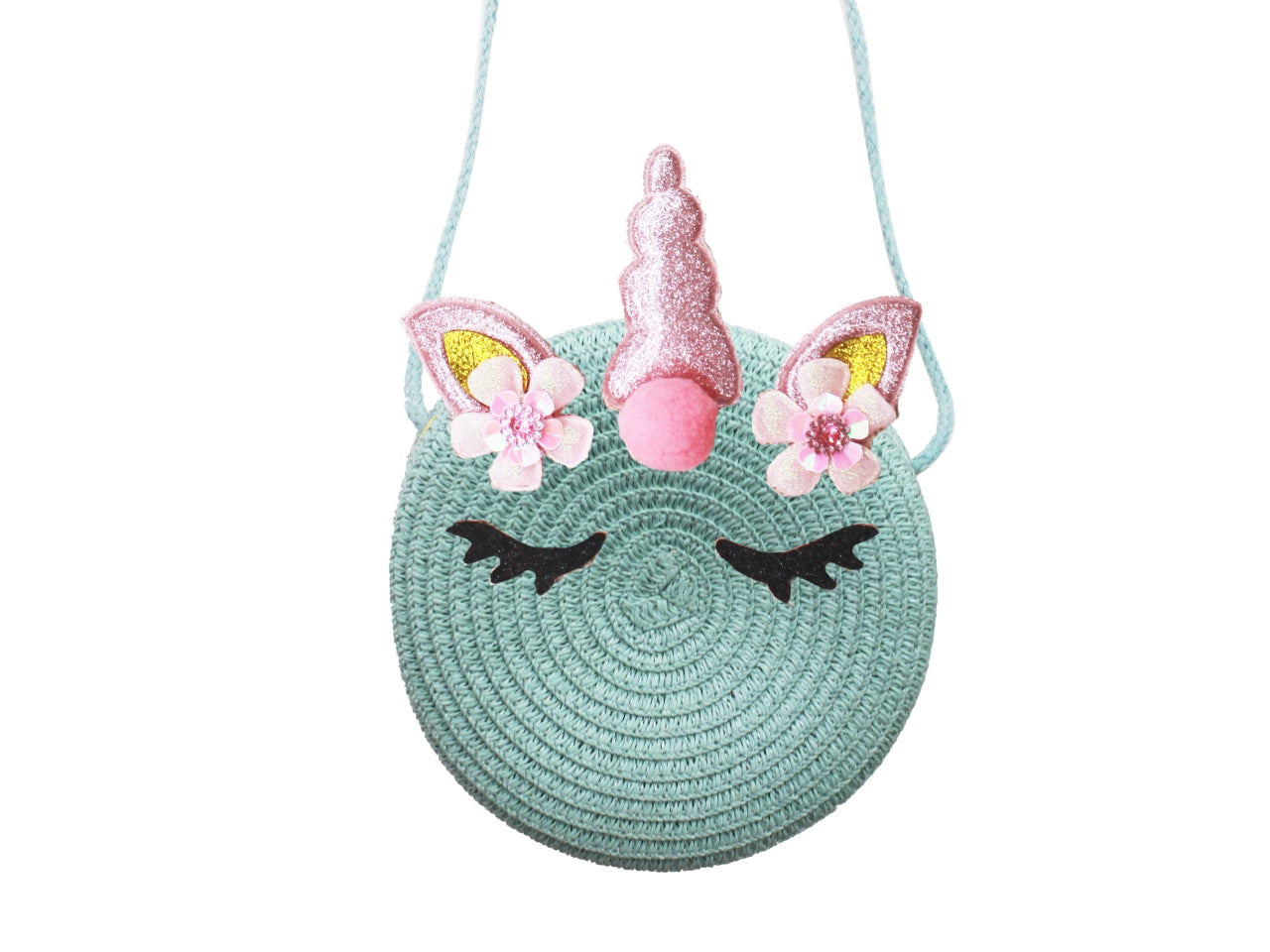 Borsa unicorno in carta intrecciata
