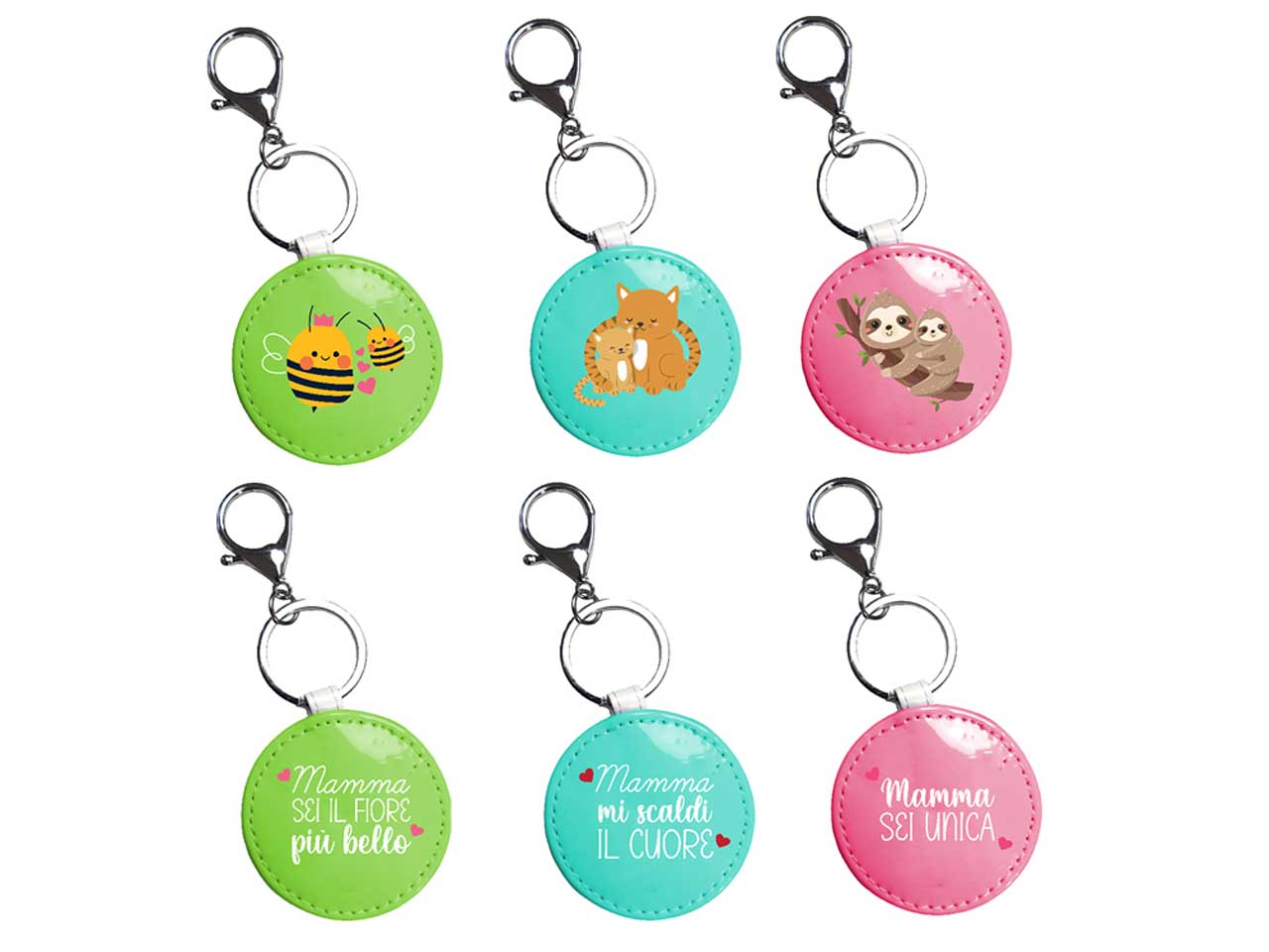 Portachiavi mamma animals 5,5cm di diametro