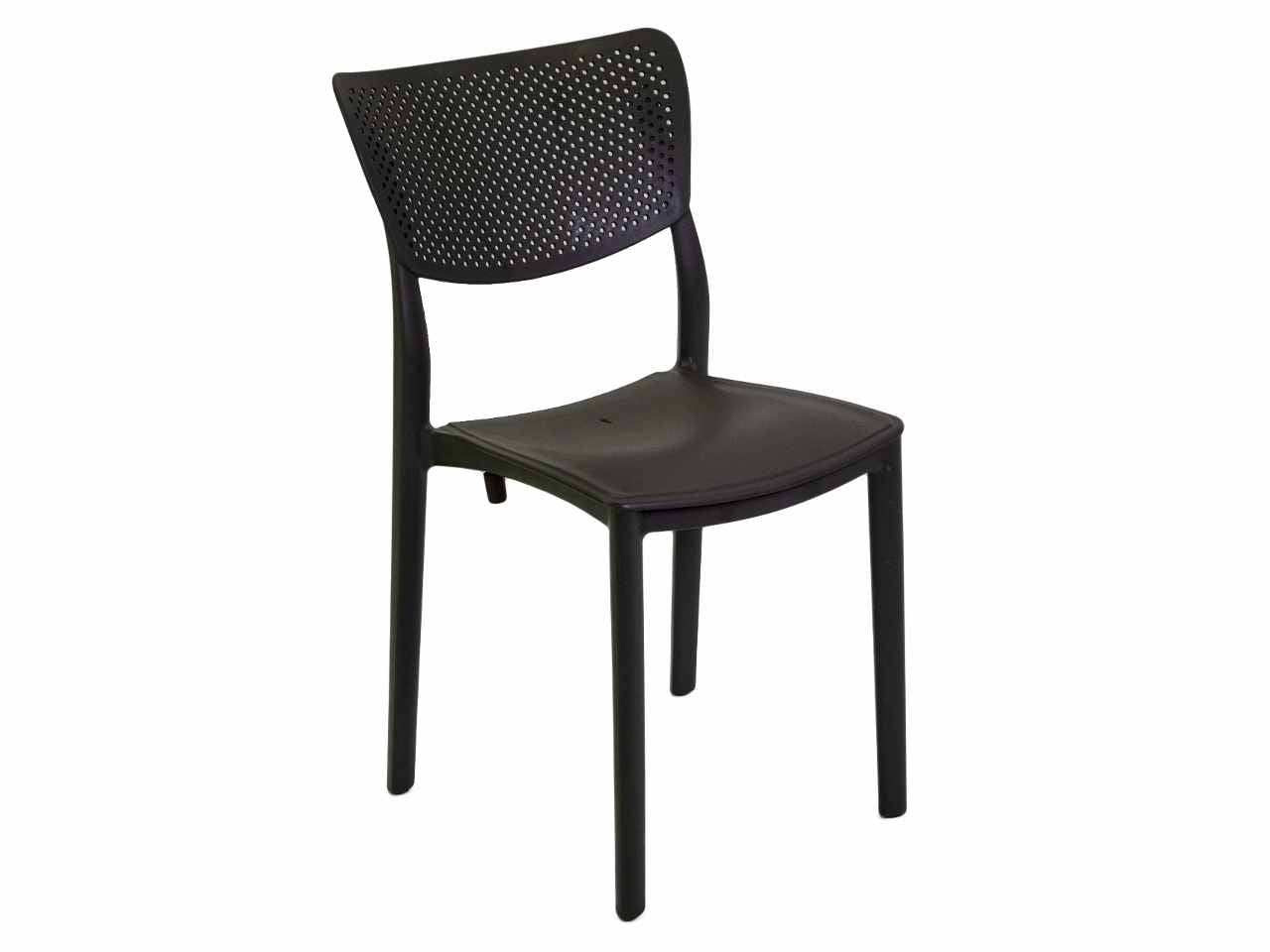 Sedia polipropilene alezio antracite 44x53h.84cm