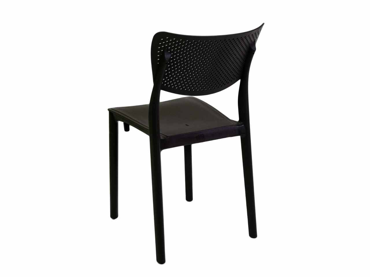Sedia polipropilene alezio antracite 44x53h.84cm