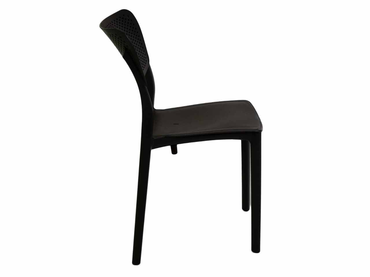 Sedia polipropilene alezio antracite 44x53h.84cm